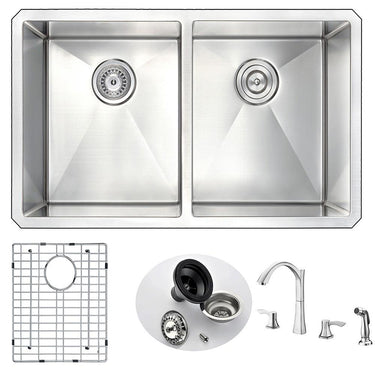 ANZZI VANGUARD Series K32192A-032B Kitchen Sink Kitchen Sink ANZZI
